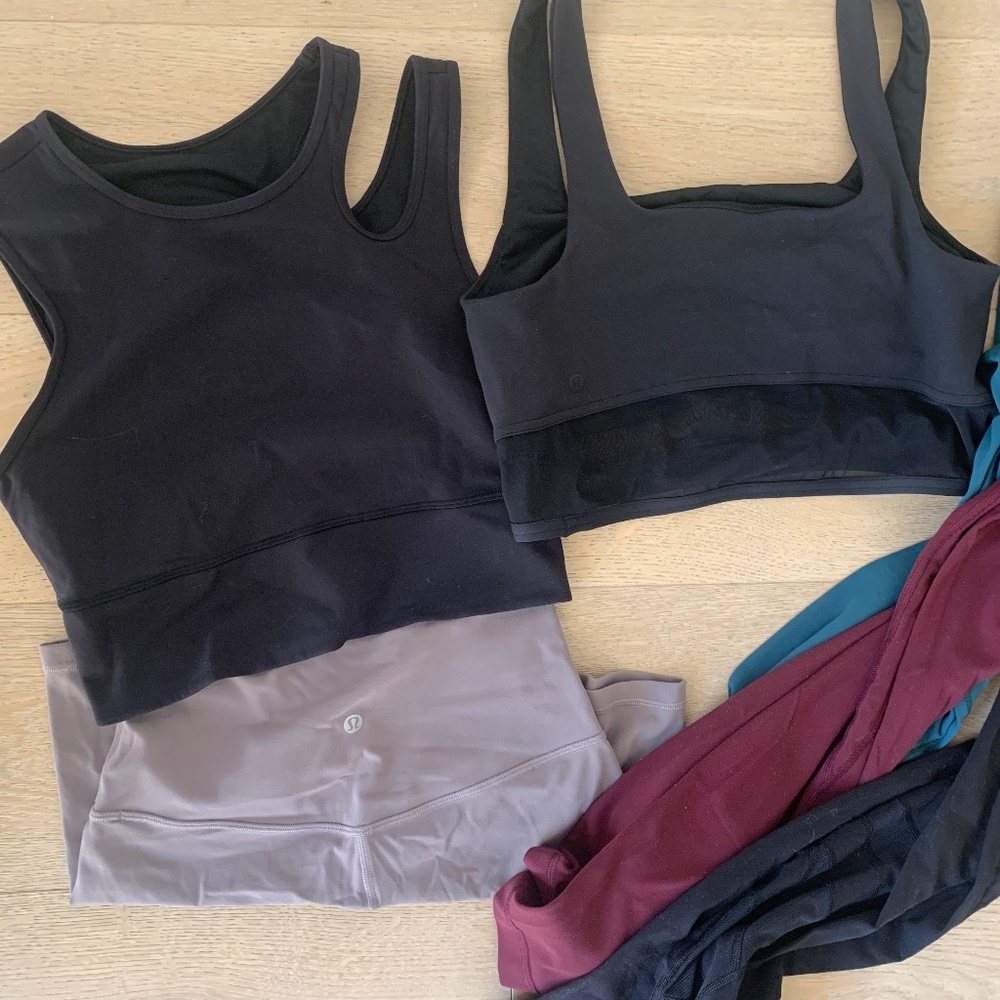Lululemon Lot - 3 Align pants, 1 Alight Shorts, 2 Bra Tops